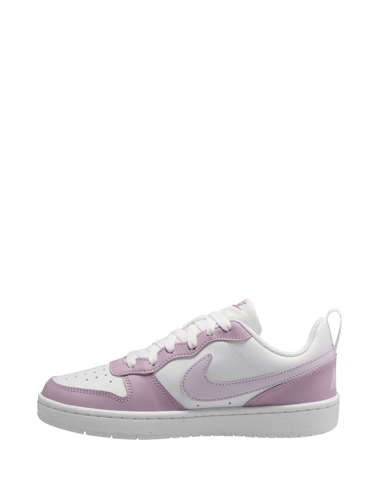 White/Pink Plum - Zapatillas de deporte bajas Youth Court Borough Recraft de Nike - Imagen 2 de 4