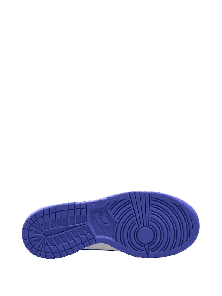 Nike Grey/Purple Blue Youth Dunk Low Trainers - Image 4 of 4