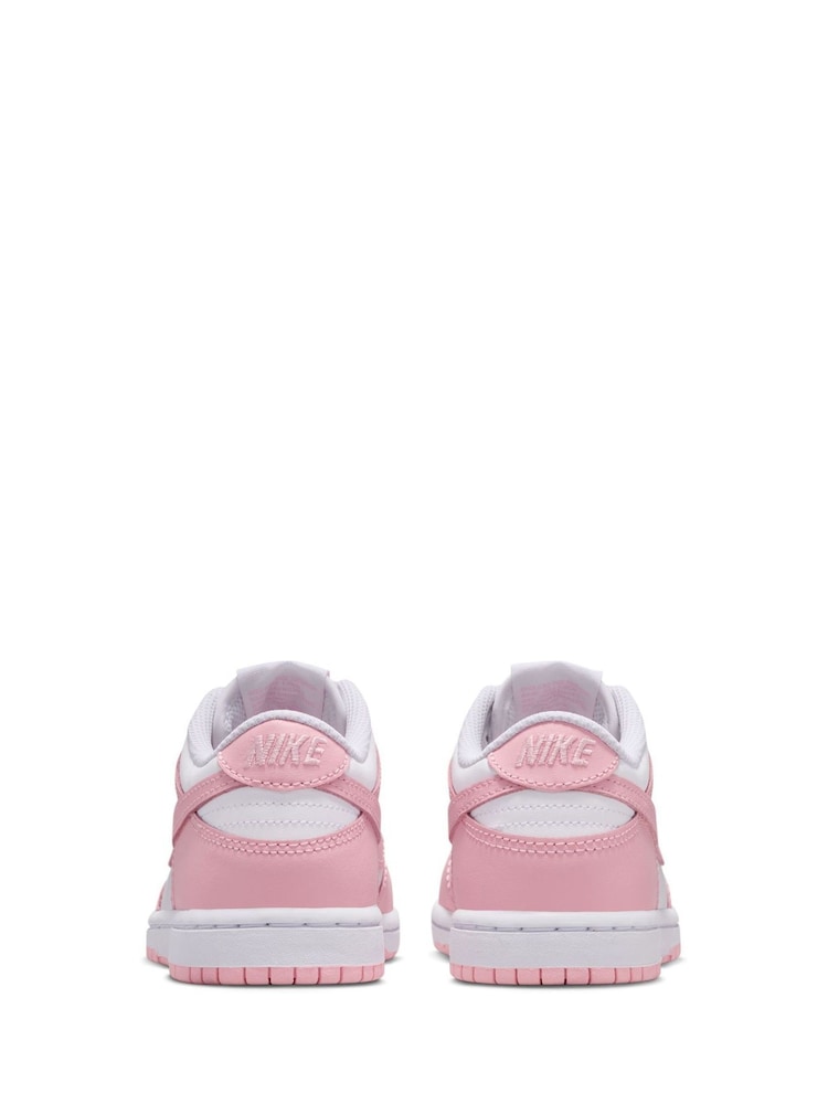 Alb/Roz Mediu Soft - Pantofi de sport Nike Junior Dunk Low - Image 5 of 9