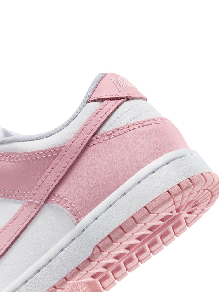Alb/Roz Mediu Soft - Pantofi de sport Nike Junior Dunk Low - Image 8 of 9