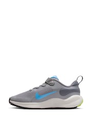 Zementgrau/Blau - Nike Revolution 7 Sportschuhe für Kinder - Bild 2 von 10