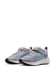 Zementgrau/Blau - Nike Revolution 7 Sportschuhe für Kinder - Bild 5 von 10
