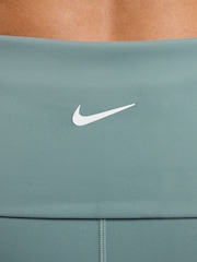 Nike Cannon Blue One High Waisted Fold Over Flared Leggings - Image 3 of 3