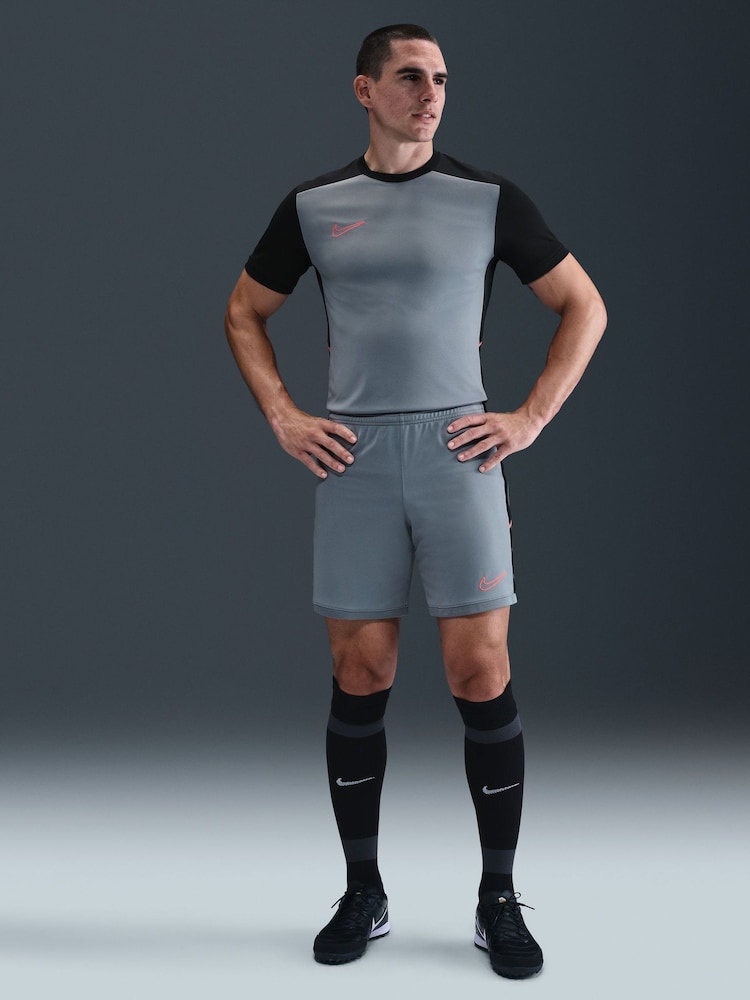 Nike Cool Grey Academy Dri-FIT Short Sleeve Football Top - Image 1 of 3 Nike Cool Grey Academy Dri-FIT Short Sleeve Football Top - Image 1 of 3