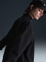 Nike Black Sportswear Phoenix Fleece Over-Oversized 1/4-Zip Sweatshirt - Image 4 of 5