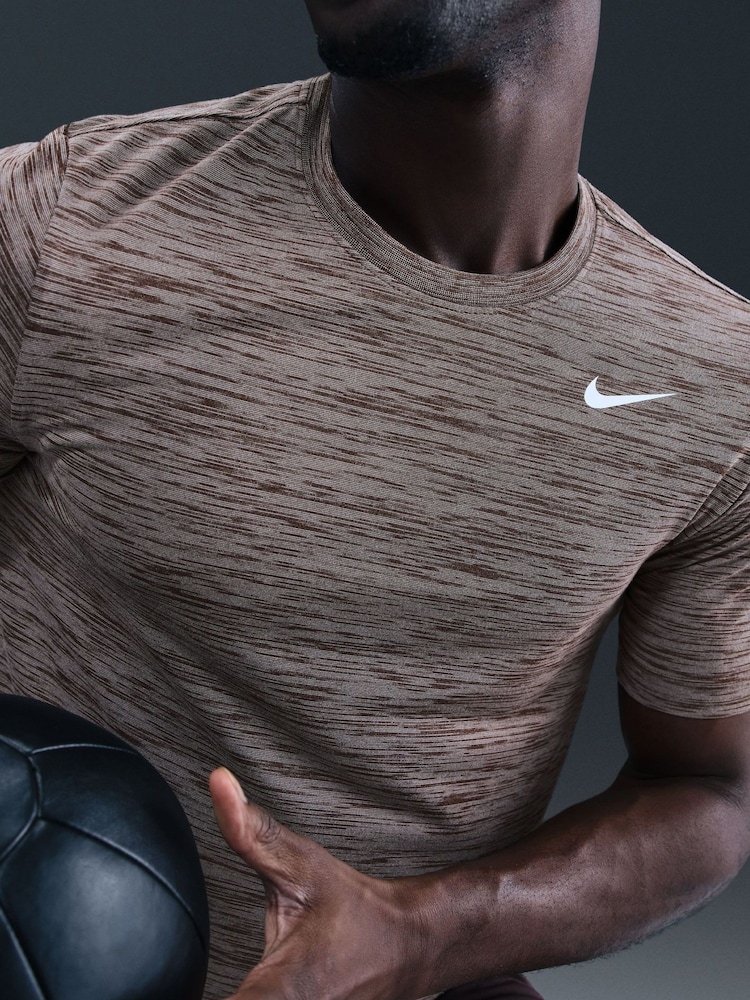 Nike Brown Dri-Fit Training T-Shirt - Image 1 of 5