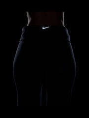 Nike Midnight Navy One High Waisted Fold Over Flared Leggings - Image 4 of 4