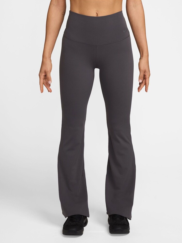 Nike Grey Zenvy High-Waisted Flared Leggings - Image 1 of 3