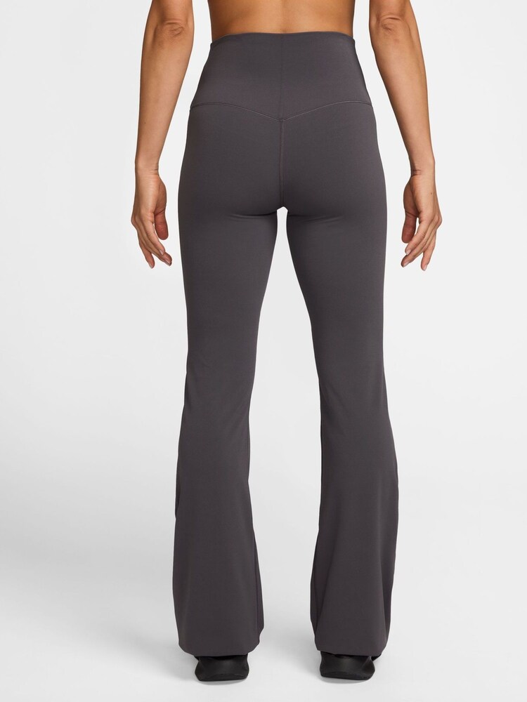 Nike Grey Zenvy High-Waisted Flared Leggings - Image 2 of 3 Nike Grey Zenvy High-Waisted Flared Leggings - Image 2 of 3