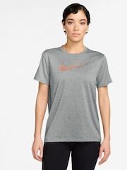 Nike Grey Dri-FIT Graphic Print T-Shirt - Image 1 of 3