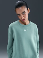 Nike Cannon Blue Oversized Phoenix Fleece Crew Neck Sweatshirt - Image 6 of 6