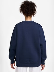 Nike Midnight Navy Oversized Phoenix Fleece Crew Neck Sweatshirt - Image 2 of 3