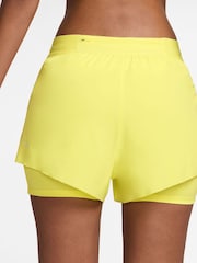 Nike Yellow Swift Dri-FIT Mid Rise 2-In-1 Running Shorts - Image 2 of 4