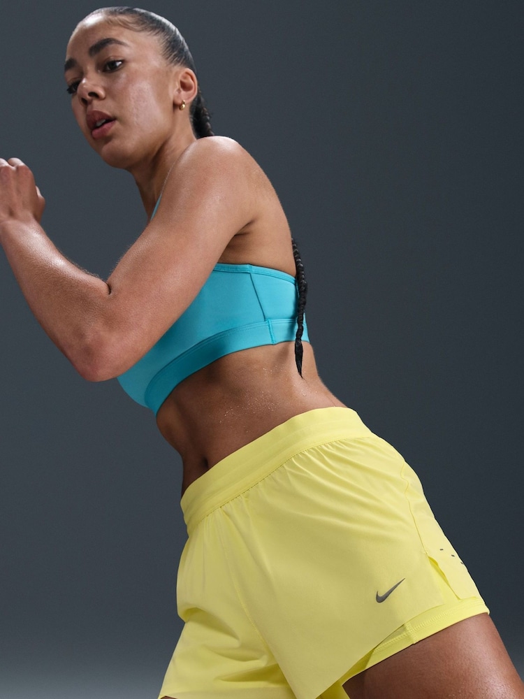 Nike Yellow Swift Dri-FIT Mid Rise 2-In-1 Running Shorts - Image 6 of 6 Nike Yellow Swift Dri-FIT Mid Rise 2-In-1 Running Shorts - Image 6 of 6