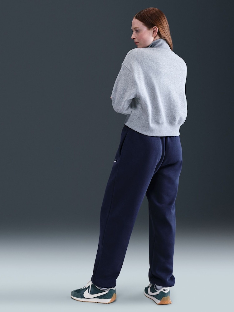 Nike Midnight Navy Sportswear Phoenix Fleece High Waisted Oversized Joggers - Image 3 of 3 Nike Midnight Navy Sportswear Phoenix Fleece High Waisted Oversized Joggers - Image 3 of 3