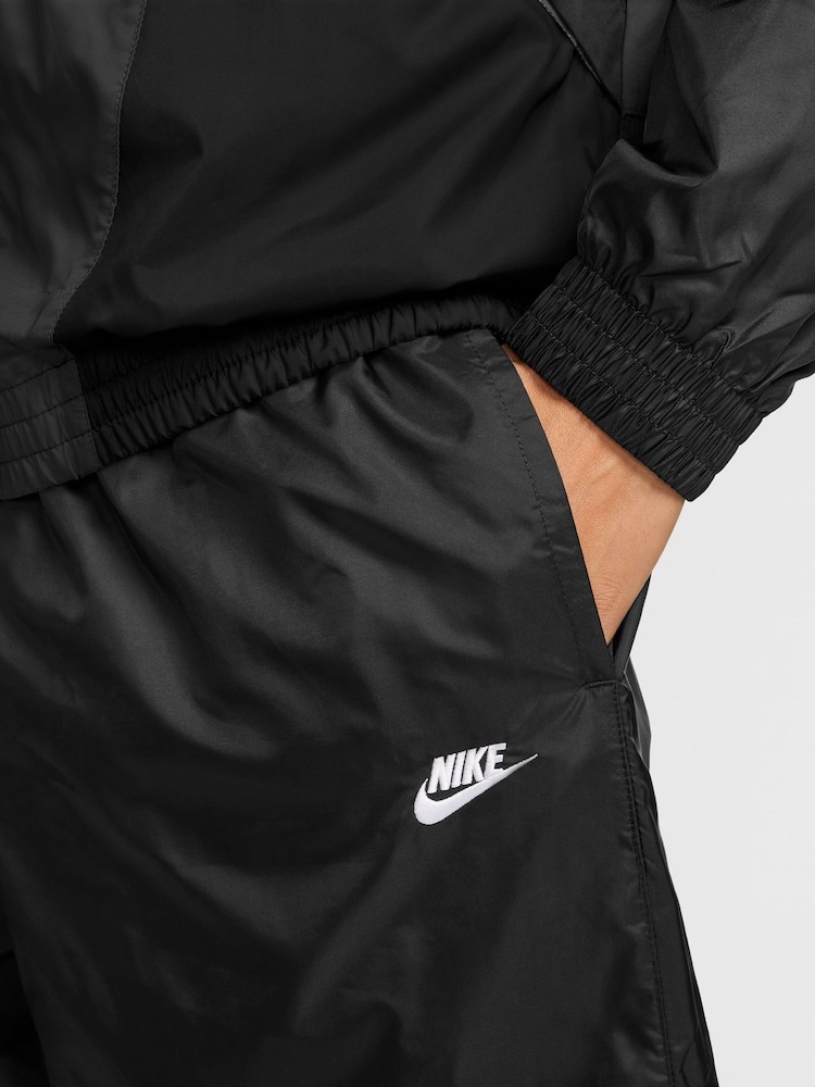 Negro/Blanco - Nike Club Woven Colour Block Tracksuit - Imagen 3 de 3