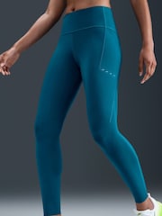 Nike Abyss Blue Swift High Waisted 7/8 Runnings Leggings With Pockets - Image 1 of 6