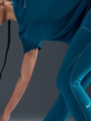 Nike Abyss Blue Swift High Waisted 7/8 Runnings Leggings With Pockets - Image 5 of 6