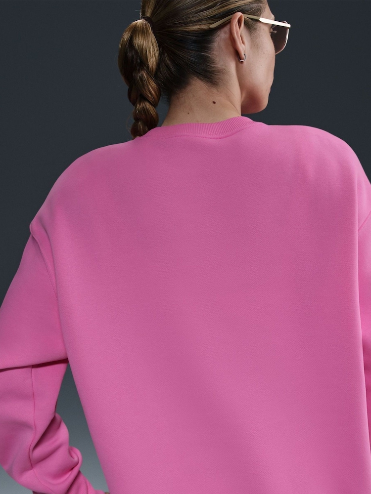 Nike Playful Pink Oversized Phoenix Fleece Crew Neck Sweatshirt - Image 5 of 5 Nike Playful Pink Oversized Phoenix Fleece Crew Neck Sweatshirt - Image 5 of 5