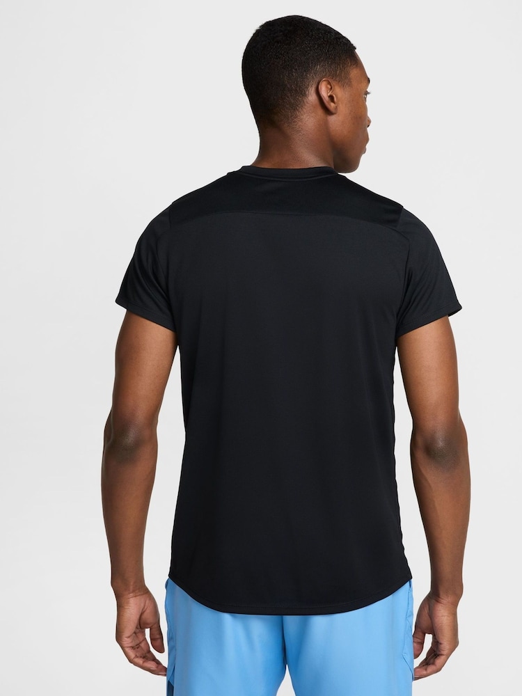 Nike Black NikeCourt Victory Dri-FIT Tennis Top - Image 2 of 6 Nike Black NikeCourt Victory Dri-FIT Tennis Top - Image 2 of 6