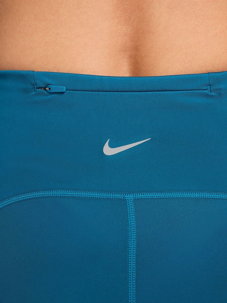 Nike Abyss Blue Swift High Waisted 4" Tight Running Shorts With Pockets - Image 10 of 10