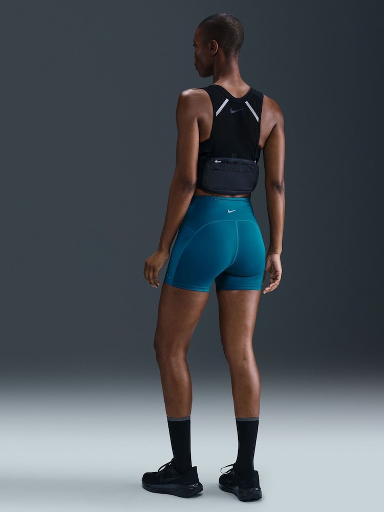 Nike Abyss Blue Swift High Waisted 4" Tight Running Shorts With Pockets - Image 2 of 10