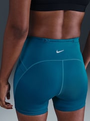 Nike Abyss Blue Swift High Waisted 4" Tight Running Shorts With Pockets - Image 5 of 10