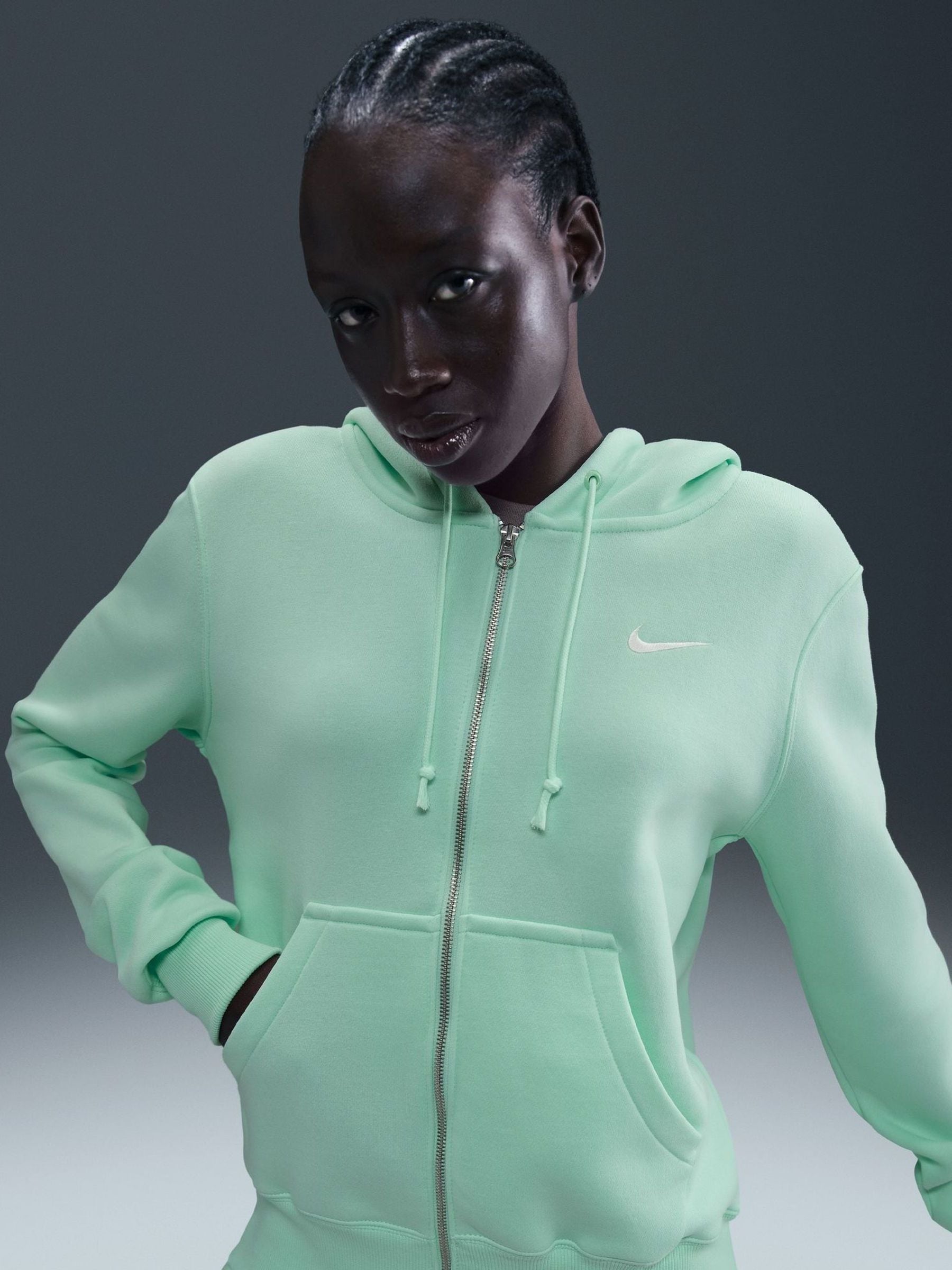nike neon green hoodie women's