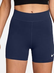 Nike Midnight Navy Sportswear Classic High-Waisted 5" Biker Shorts - Image 1 of 4