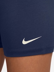 Nike Midnight Navy Sportswear Classic High-Waisted 5" Biker Shorts - Image 3 of 4