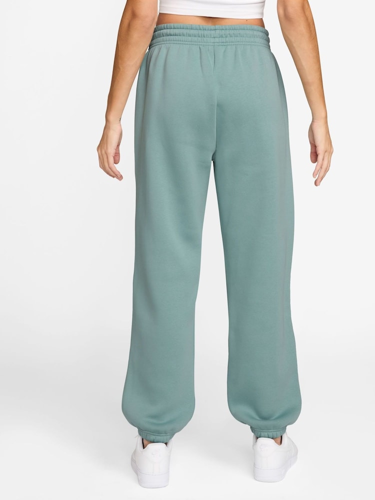 Nike Cannon Blue Sportswear Phoenix Fleece High-Waisted Oversized Joggers - Image 2 of 3 Nike Cannon Blue Sportswear Phoenix Fleece High-Waisted Oversized Joggers - Image 2 of 3