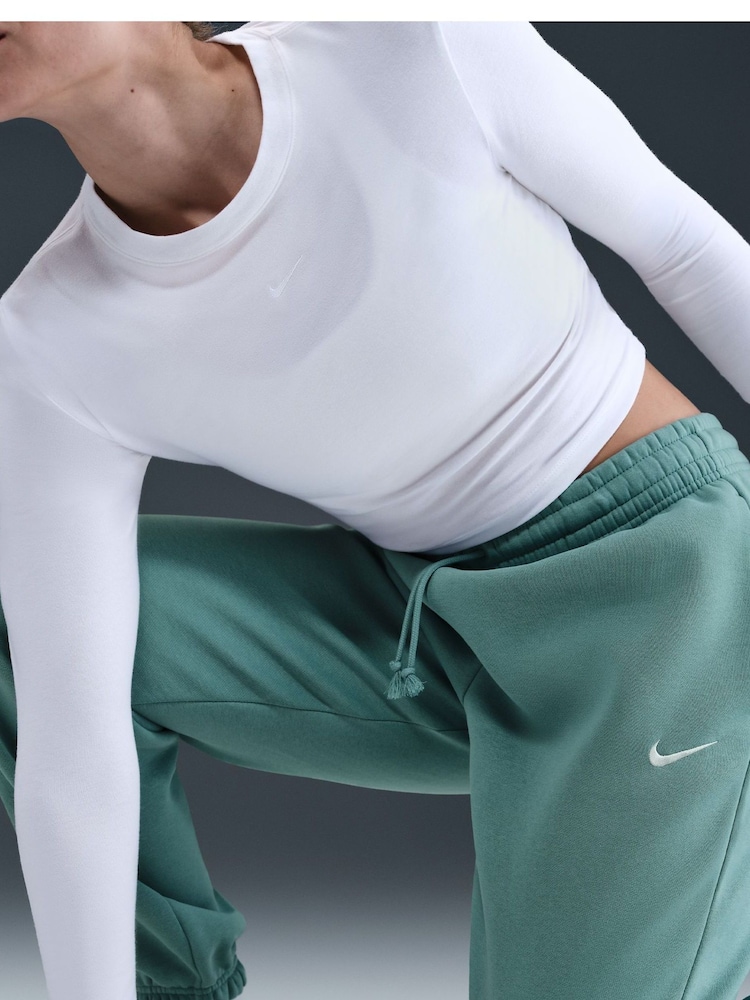 Nike Cannon Blue Sportswear Phoenix Fleece High-Waisted Oversized Joggers - Image 6 of 6 Nike Cannon Blue Sportswear Phoenix Fleece High-Waisted Oversized Joggers - Image 6 of 6
