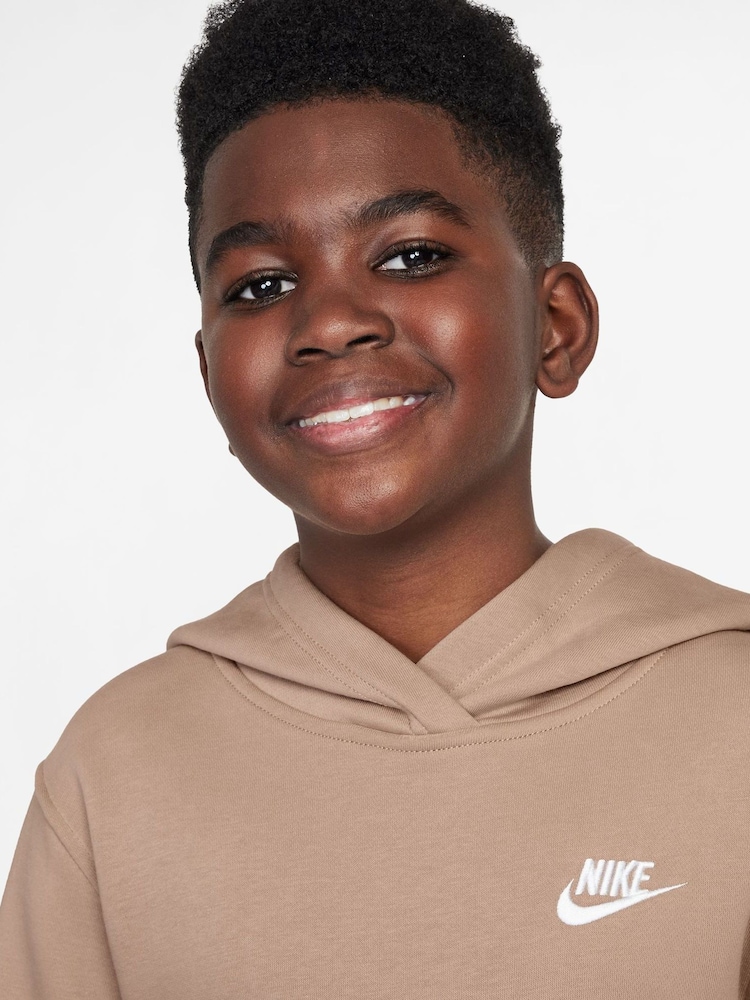 Natur, Hanf - Nike Club Kapuzensweatshirt aus Fleece - Bild 3 von 3