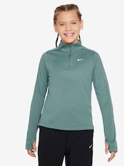 Nike Cannon Green Dri-FIT Long Sleeve Half Zip Top - Image 1 of 3