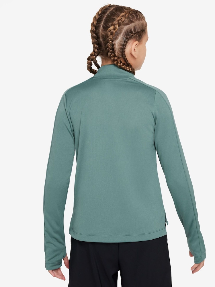 Nike Cannon Green Dri-FIT Long Sleeve Half Zip Top - Image 2 of 3