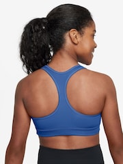 Nike Comet Blue Dri-FIT Swoosh Support Bra - Image 2 of 3