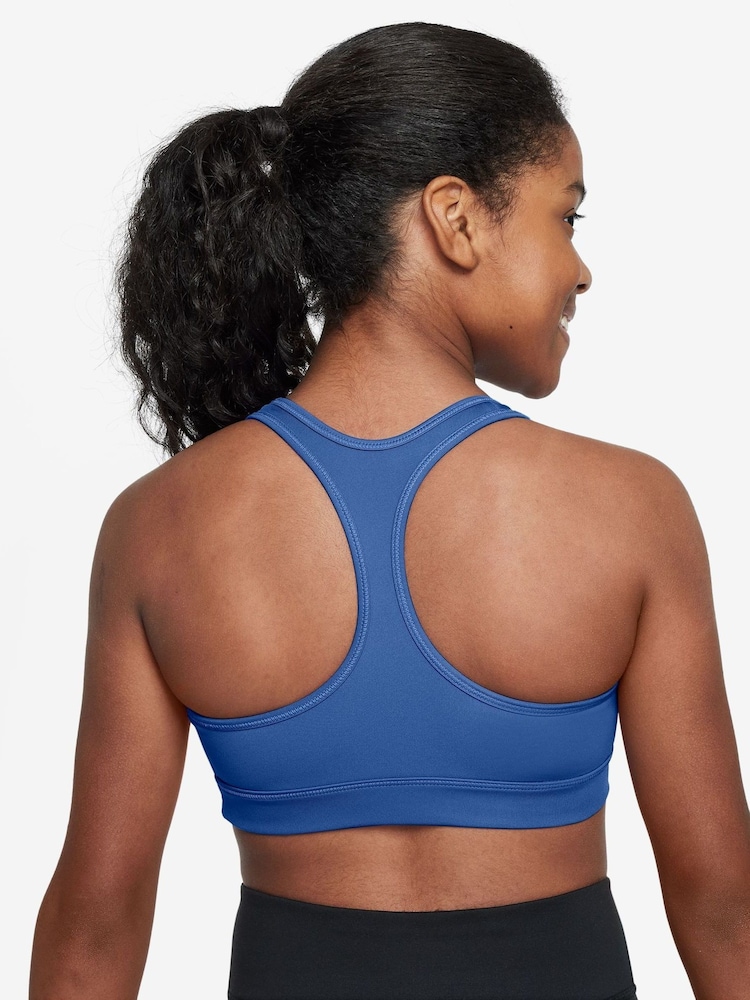 Nike Comet Blue Dri-FIT Swoosh Support Bra - Image 2 of 3