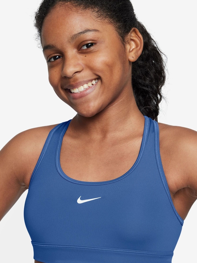Nike Comet Blue Dri-FIT Swoosh Support Bra - Image 3 of 3