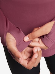 Nike Beet Pink Dri-FIT Long Sleeve Half Zip Top - Image 3 of 3