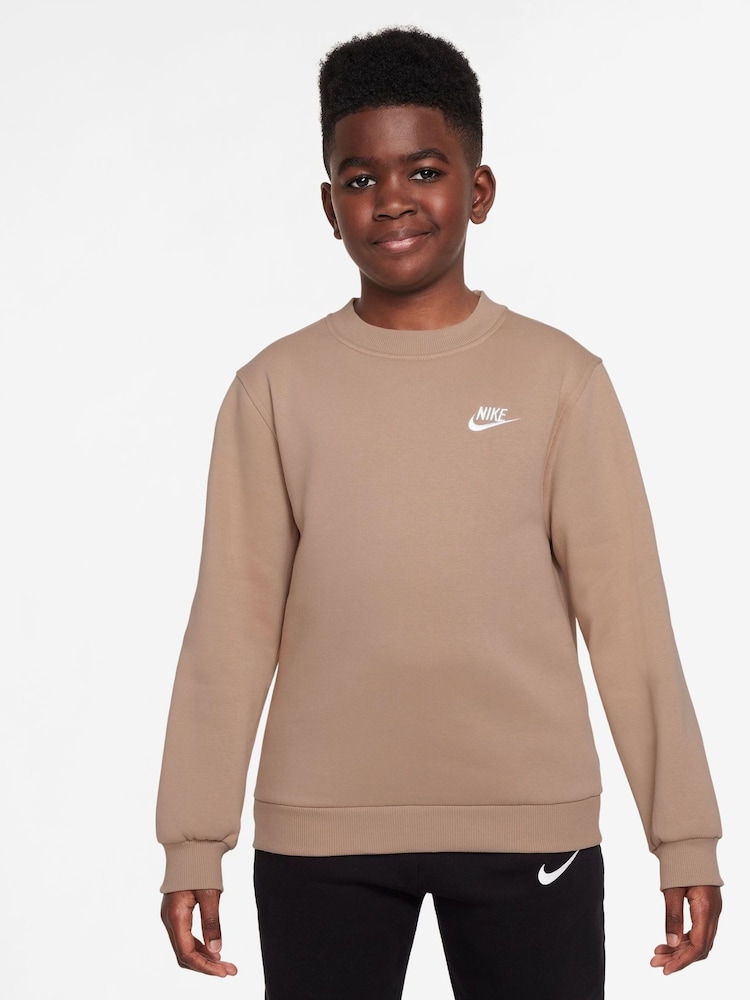 Nike Natural Hemp Club Fleece Sweatshirt - Image 1 of 3 Nike Natural Hemp Club Fleece Sweatshirt - Image 1 of 3