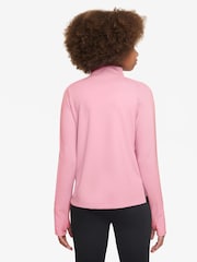 Nike Soft Pink Dri-FIT Long Sleeve Half Zip Top - Image 2 of 3