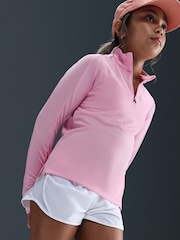Zartrosa - Nike Dri-FIT Langarmshirt mit Halbreißverschluss - Bild 5 von 5