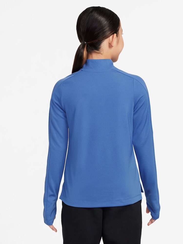 Nike Comet Blue Dri-FIT Long Sleeve Half Zip Top - Image 2 of 3