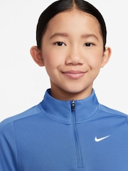 Nike Comet Blue Dri-FIT Long Sleeve Half Zip Top - Image 3 of 3