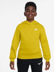 Zitronengelb - Nike Club Kapuzensweatshirt aus Fleece - Bild 1 von 3
