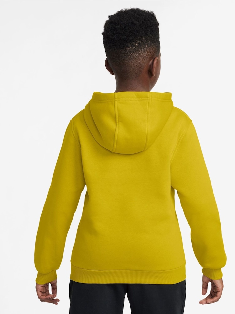 Zitronengelb - Nike Club Kapuzensweatshirt aus Fleece - Bild 2 von 3