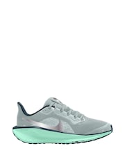 Nike Grey Silver and Green Youth Air Zoom Pegasus 41 Running Trainers - Image 1 of 4