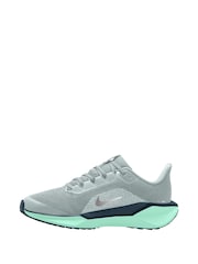 Nike Grey Silver and Green Youth Air Zoom Pegasus 41 Running Trainers - Image 2 of 4
