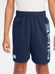 Nike Midnight Navy Multi Dri-FIT Fleece Shorts - Image 1 of 3