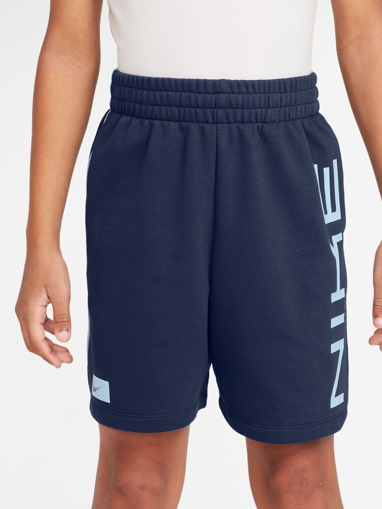 Nike Midnight Navy Multi Dri-FIT Fleece Shorts - Image 1 of 3